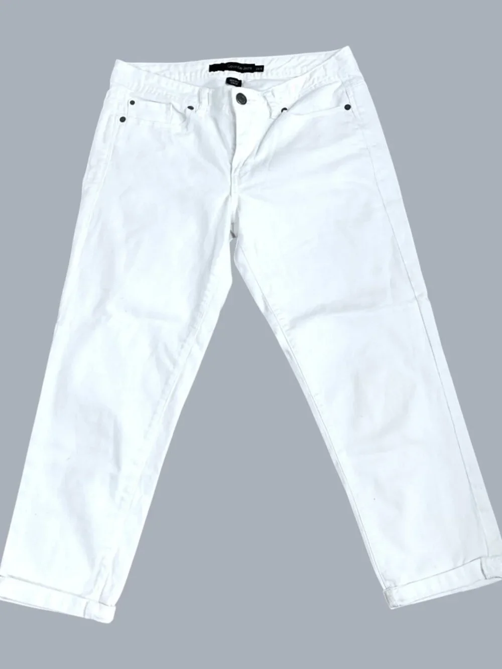 Calvin Klein White Jeans Skinny Cropped Denim (29, 8)